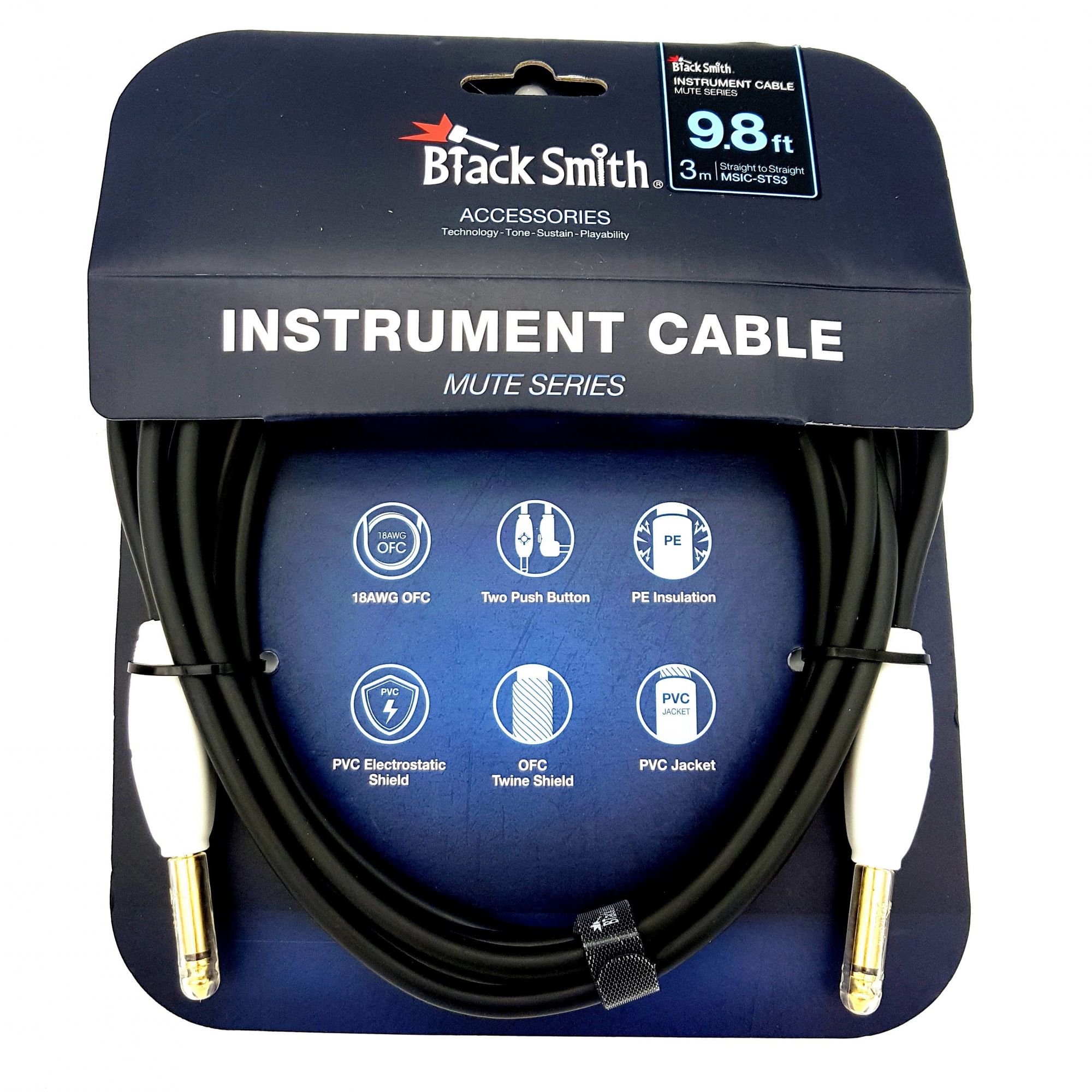 Blacksmith Mute Series Instrument Cable 3m Online price in India