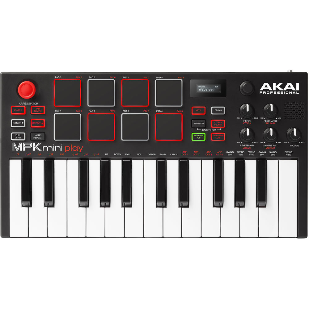 Akai Professional MPK Mini Play - Compact Keyboard and Pad Controller Online price in India
