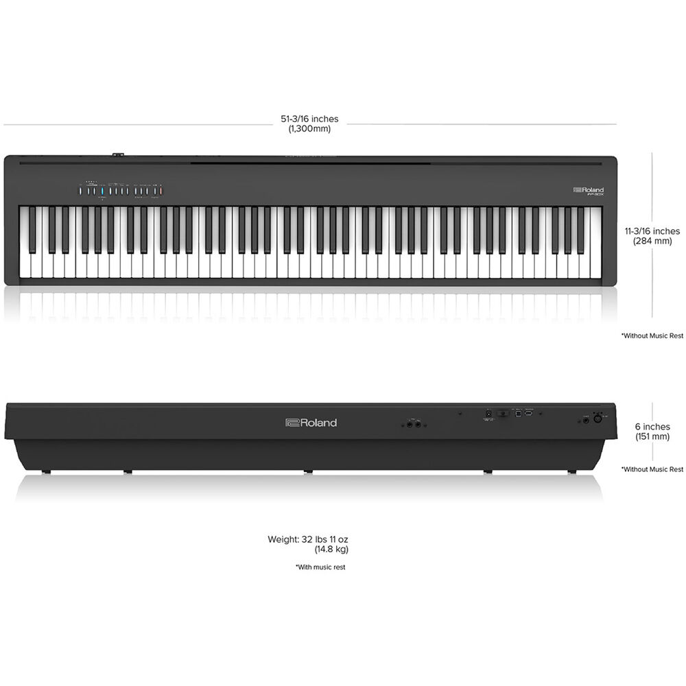 Roland Fp 30x Portable Digital Piano With Bluetooth