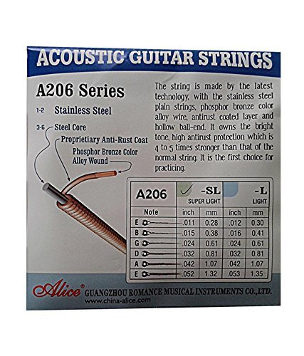 Alice Acoustic Guitar Strings A206-SL 011-052