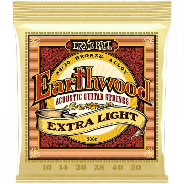 Ernie Ball 2148 Earthwood Phosphor Bronze Light Acoustic Guitar Strings