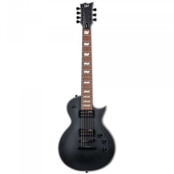 ESP EC-257 7 String Electric Guitar - Jatoba Fretboard - Black Satin