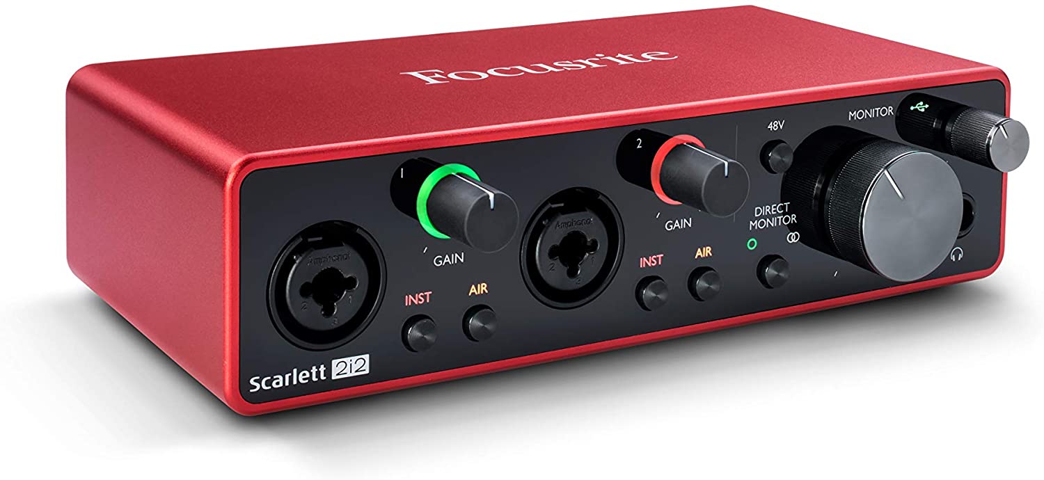 Focusrite Scarlett 2i2 Studio (3rd Gen) USB Audio Interface and Recording Bundle with Pro Tools