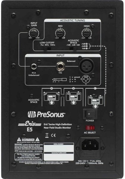 PreSonus Eris E5 5" Powered Studio Monitor - Pair