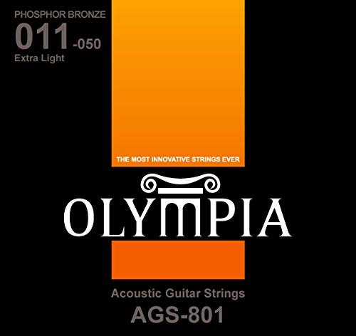 Olympia AGS-801 Acoustic Guitar Strings 011-050 Phosphor Bronze Extra Light Onine Price in India