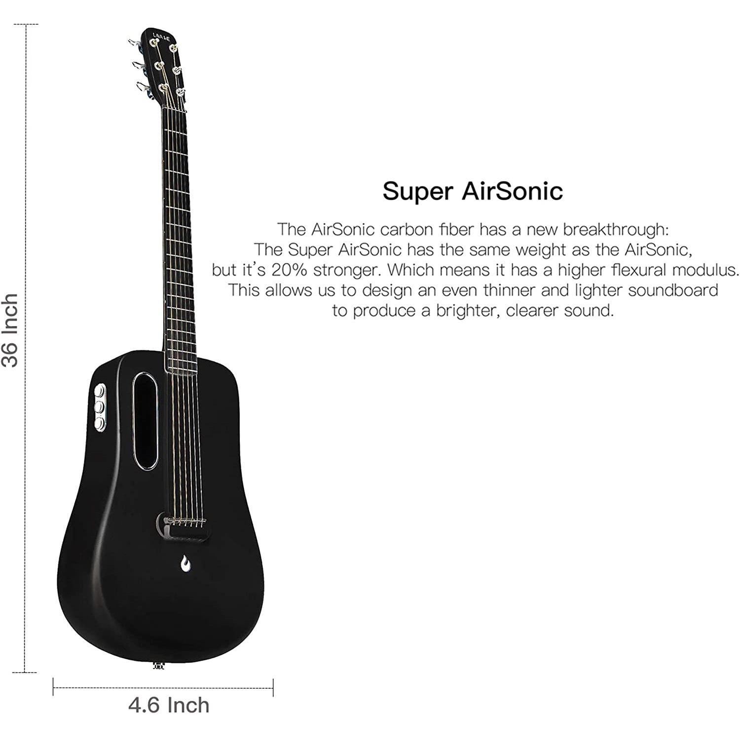 LAVA ME 2 Carbon Fiber Guitar with Effects 36 Inch Acoustic Electric