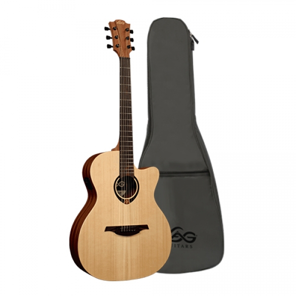 Lag Tramontane T70ACE Auditorium Cutaway Acoustic-Electric Guitar Online price in India