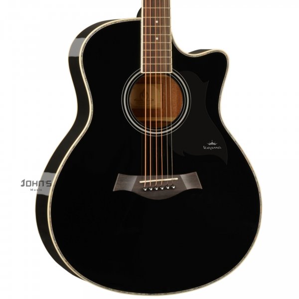 Kepma A1C Acoustic Guitar Glossy - Black