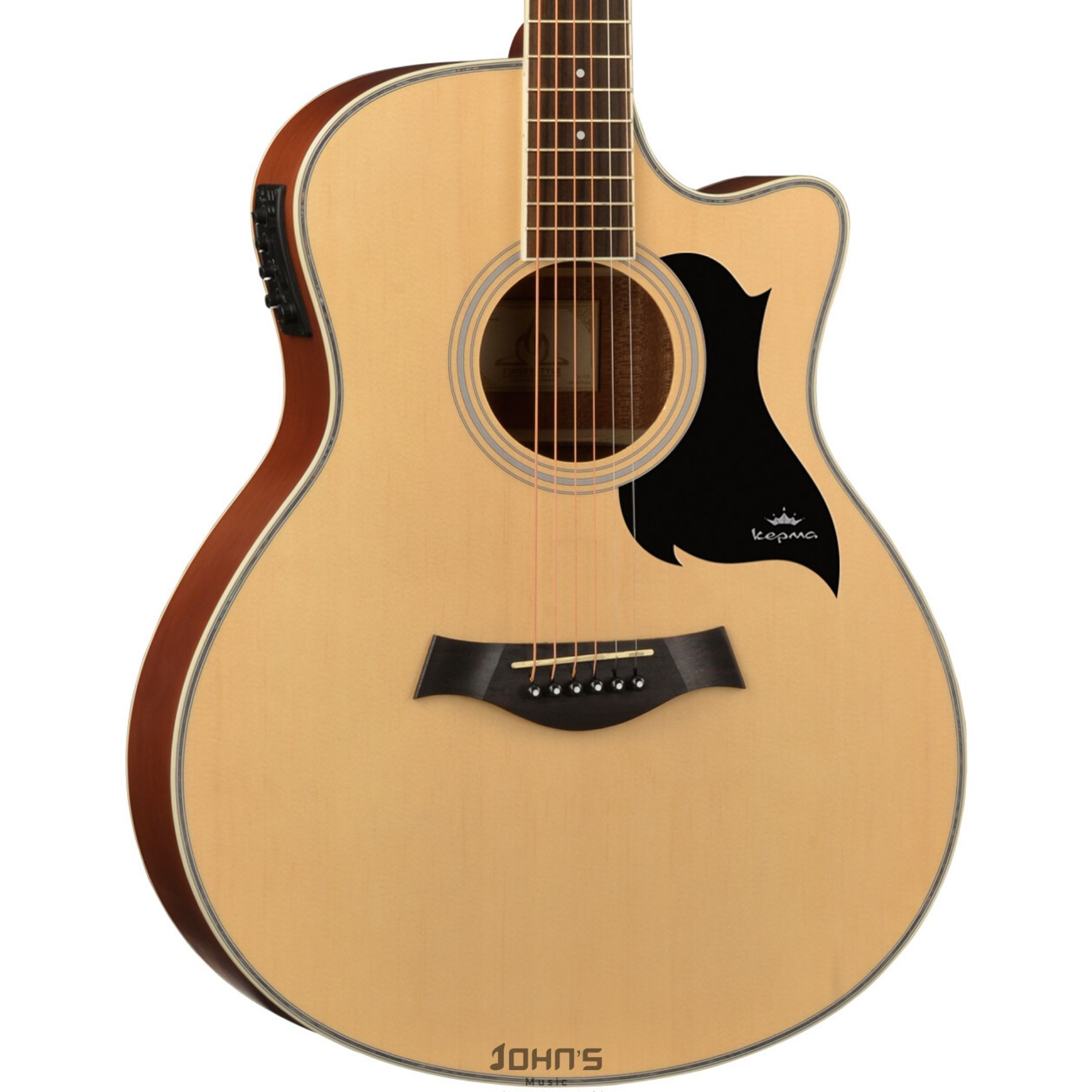 Kepma A1ce Natural Matt Semi Acoustic Guitar
