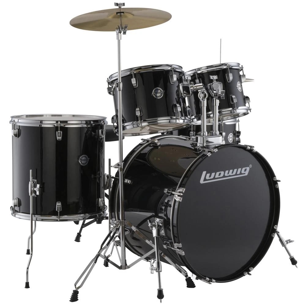 ludwig accent black drumset