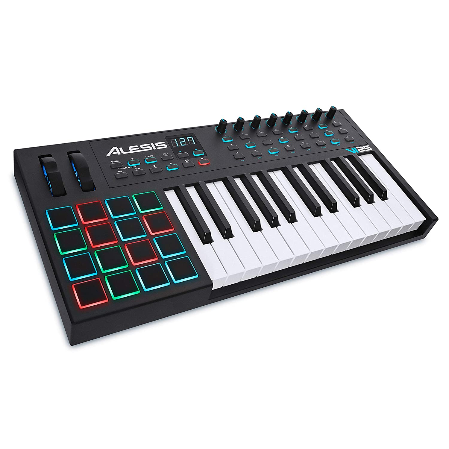 Alesis VI25 Advanced 25-Key USB MIDI Drum Pad and Keyboard Controller