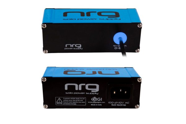 NRG Solo Power Supply – 9volts, 2amp, Center +ve Neon Blue