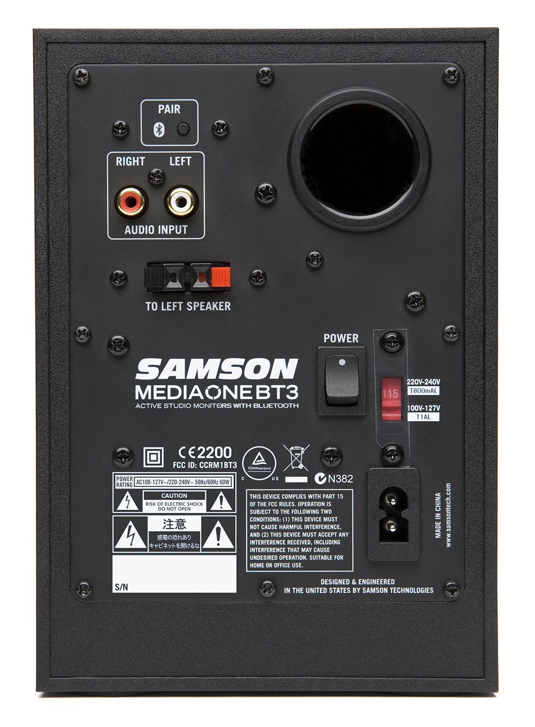 Samson MediaOne BT3 Active Studio Monitors with Bluetooth