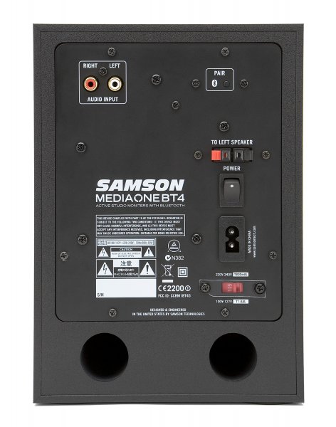 Samson MediaOne BT4 4" Powered Monitors with Bluetooth