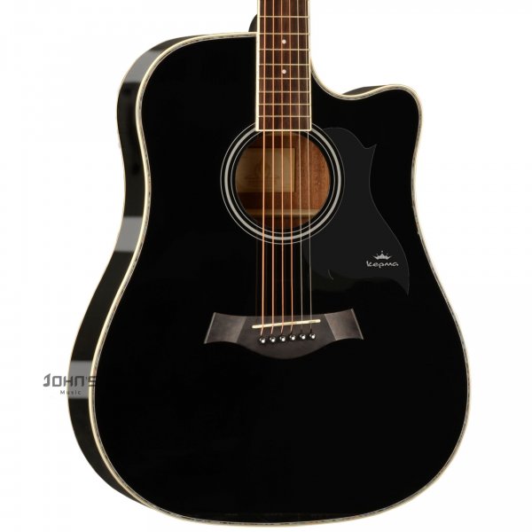 Kepma D1C Acoustic Guitar - Glossy Black