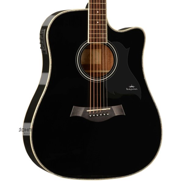 Kepma D1Ce Semi Acoustic Guitar - Glossy Black
