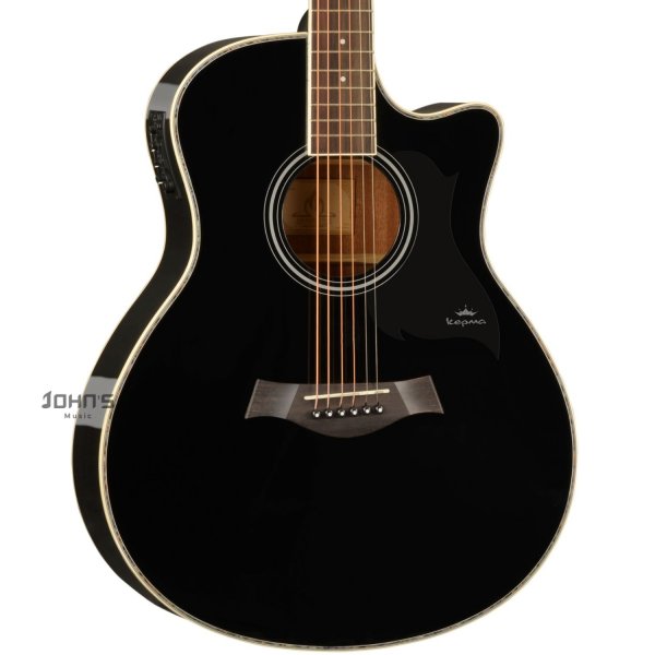 Kepma A1Ce Semi Acoustic Guitar - Glossy Black