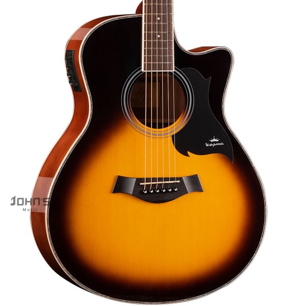 Kepma A1Ce Semi Acoustic Guitar Sunburst Glossy