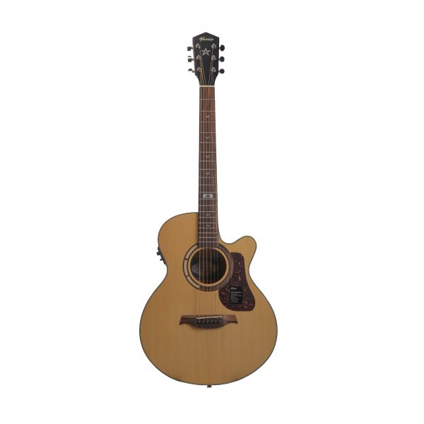 Mantic GT10AC -E Solid Top Semi- Acoustic Guitar with Fishman Electronics - Natural