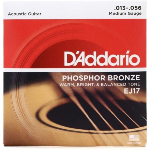 Daddario EJ17 Acoustic 13-56 Medium Guitar Strings