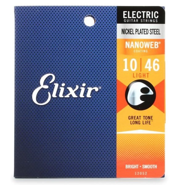 Elixir Strings 12052 Nanoweb Electric Guitar Strings - .010-.046 Light in India