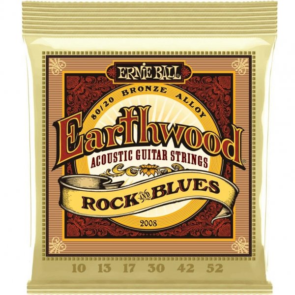 Ernie Ball 2008 Rock and Blues Earthwood Bronze Acoustic String, 80/20  in India