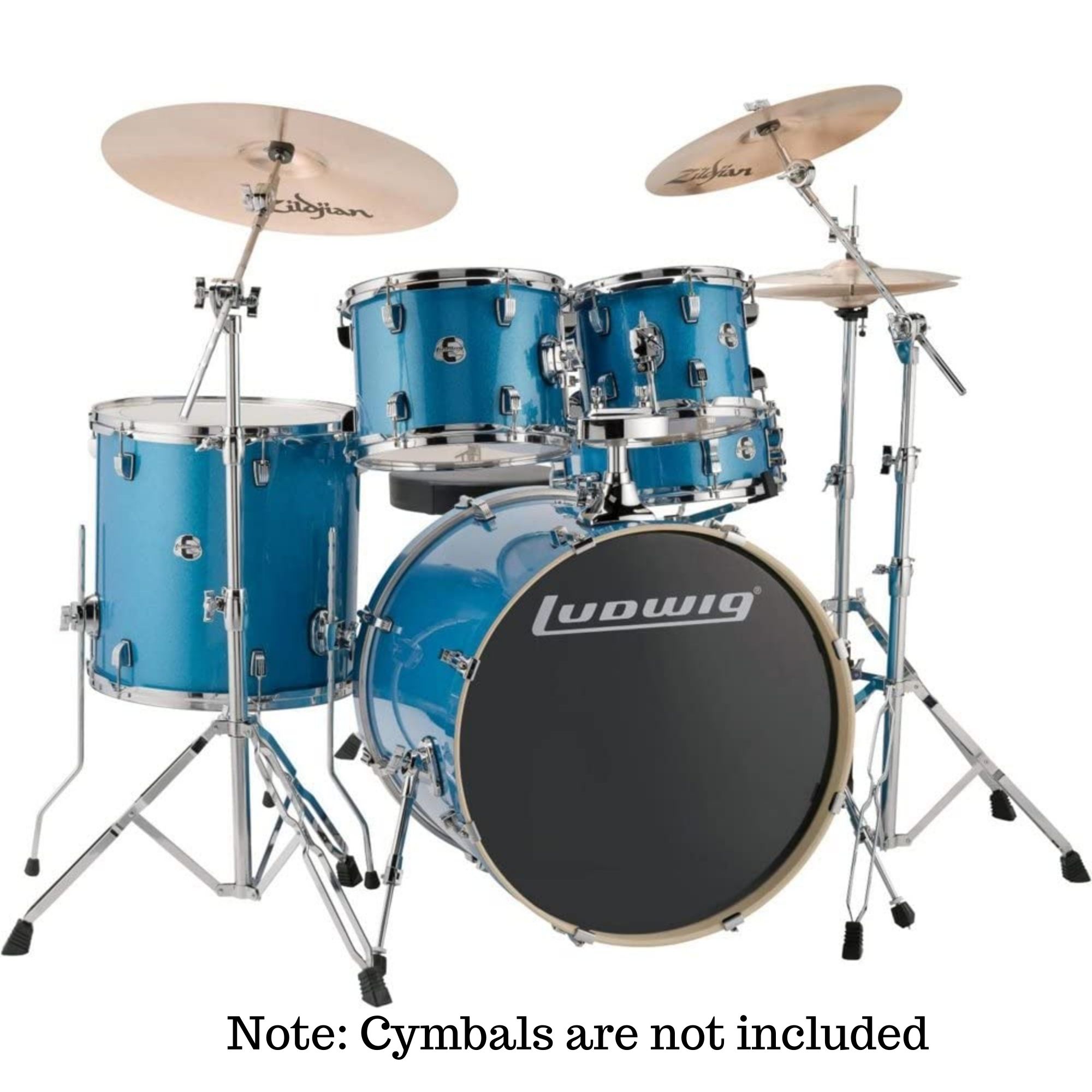 Ludwig Evolution Series 5-Piece Complete Acoustic Drum Kit With Hardware