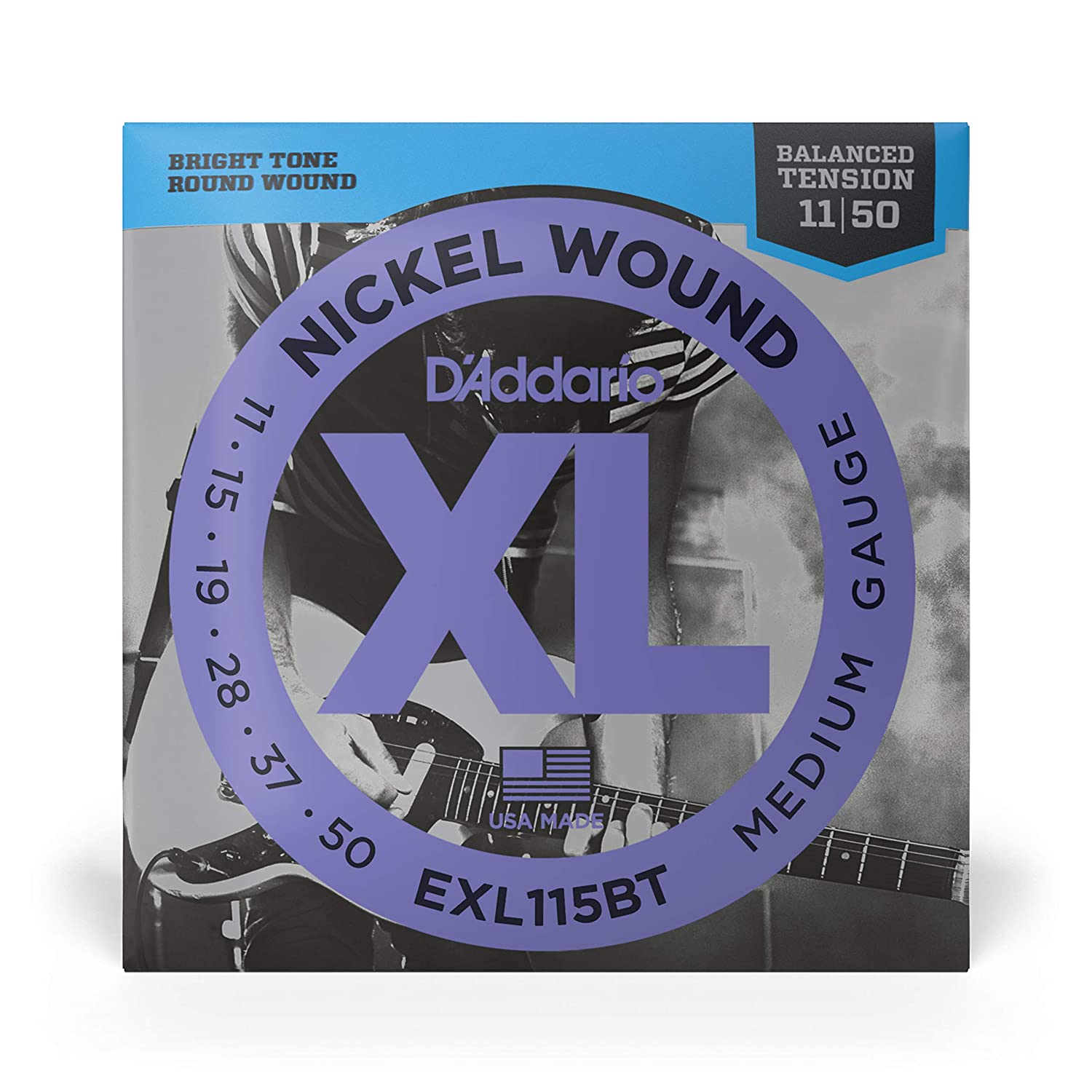D'Addario EXL115BT Nickel Wound 1150 Medium Electric Guitar Strings