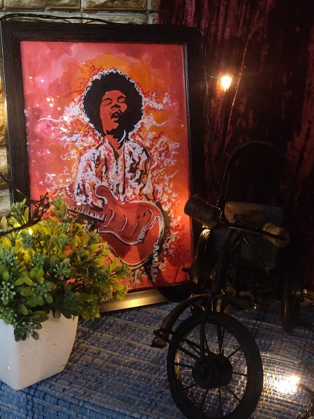 Jimi Hendrix - Hand Painted by Sneha