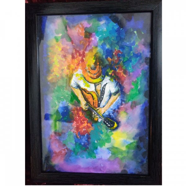 The Mysterious Musician - Hand Painted By Sneha