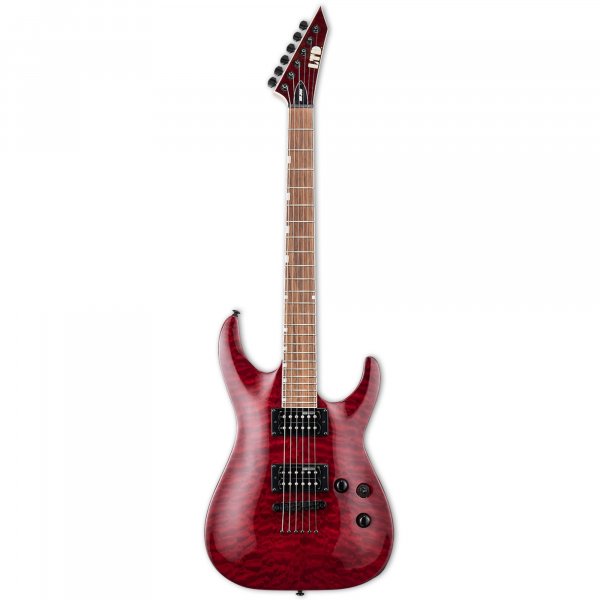 ESP LTD MH-200QM NT 6 String Electric Guitar - Jatoba Fretboard - See Thru Black Cherry