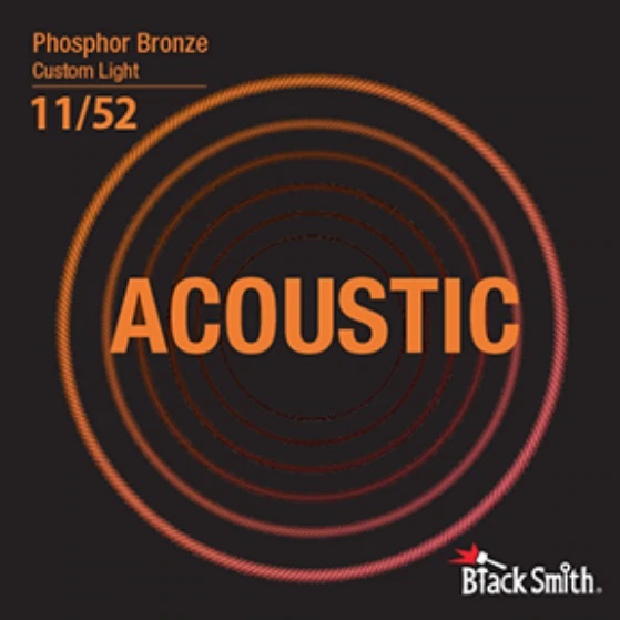 BlackSmith 11/52 Phosphor Bronze Acoustic Guitar Strings - Custom Light PB-1152 Online Price in India