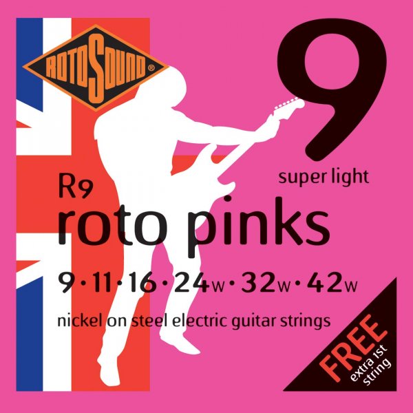 Rotosound R9 Roto Pinks Super Light Electric Guitar String (9-42)