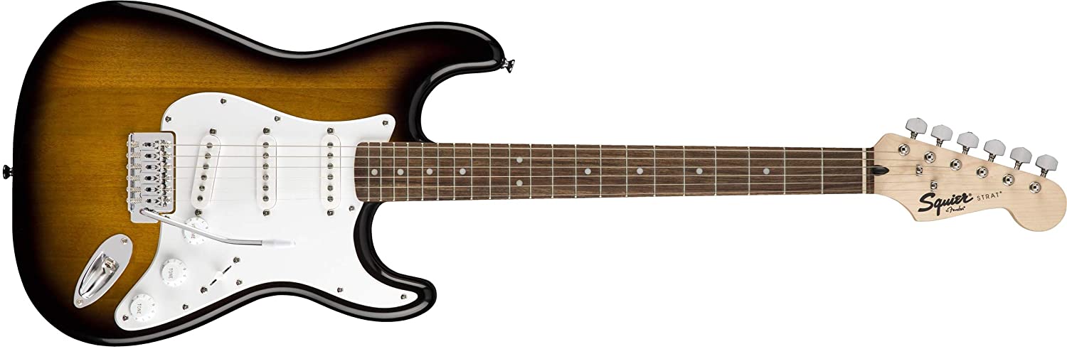 Fender Squier Stratocaster Electric Guitar Pack with Fender Frontman 10G Amp -Brown Sunburst