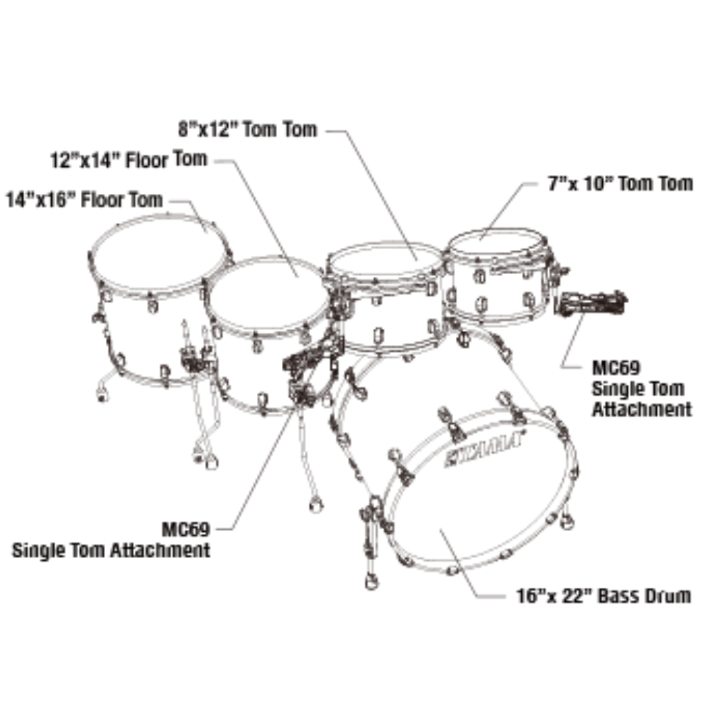 Tama Starclassic Walnut/Birch 6 piece Drum Kit WBSS52RZS SPF