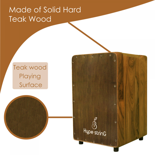 Hype String Cajon Solid Wood Adjustable Snare CT700AS Online price in India